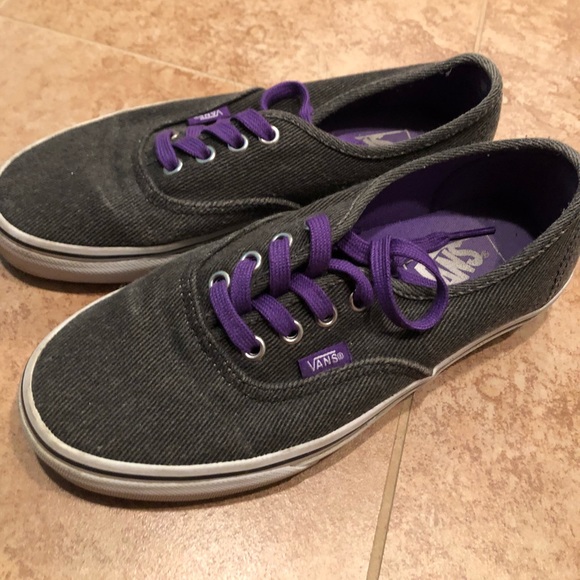 grey and purple vans